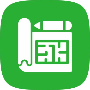 Şablon basit simgesi, vektör illüstrasyonu