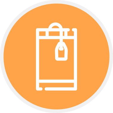 Akıllı Telefon Hattı Çemberi Basit Simge, Vektör Resimleri