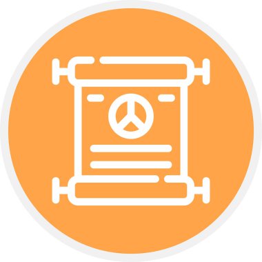 Barış Antlaşması Çemberi Basit Simge, Vektör Resimleri