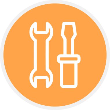 Araç Satırı Çemberi Basit Simge, Vektör İllüstrasyonu