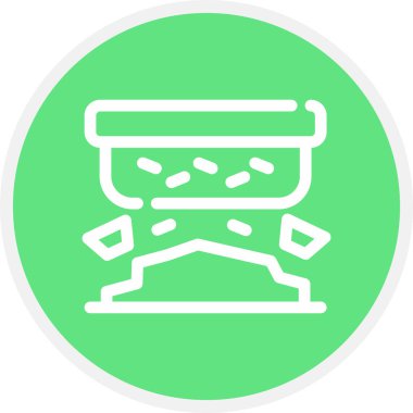 Panning Line Circle Basit Simge, Vektör İllüstrasyonu