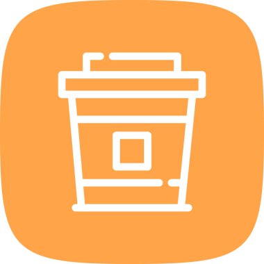 Kahve Kupası basit kutsal kişilerin resmi, vektör çizim