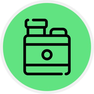 Gazyağı Çizgisi Çemberi Basit Simge, Vektör Resimleri