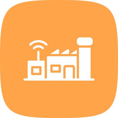 Akıllı Endüstri Basit Simge, Vektör İllüstrasyonu