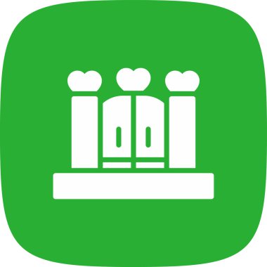 kapı basit simgesi, vektör çizim