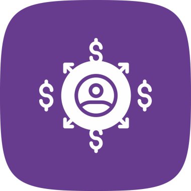 Dolar simgesi ve vektör illüstrasyonuyla dolar işareti