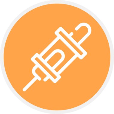 Kan Hattının Çemberi Basit Simge, Vektör İllüstrasyonu