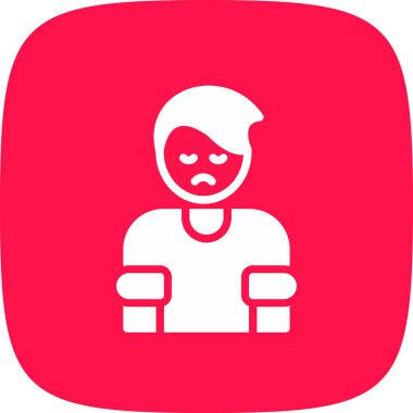 Depresyon basit simgesi, vektör illüstrasyonu