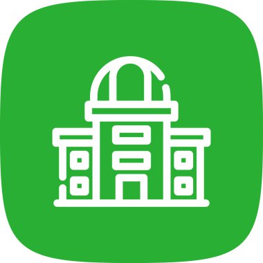 Belediye Binası Basit Simge, Vektör İllüstrasyonu