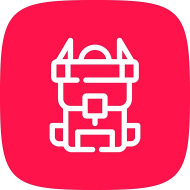 basit kutsal kişilerin resmi, vektör çizim sırt çantası