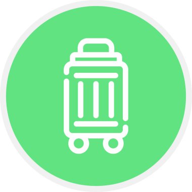 Çanta Atma Kiosk Satır Çemberi Basit Simge, Vektör Resimleri