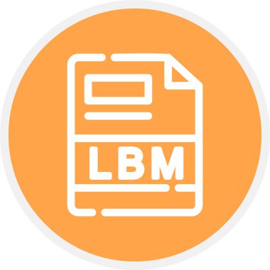 lbm Satır Çemberi Basit Simge, Vektör İllüstrasyonu