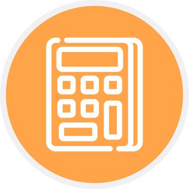 Hesaplayıcı Satır Çemberi Basit Simge, Vektör Resimleri