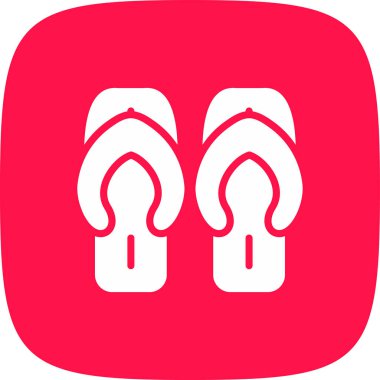 Terlikler Basit Simge, Vektör İllüstrasyonu