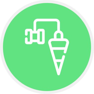 Plumb Bob Satır Çemberi Basit Simge, Vektör Resimleri