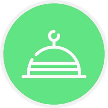 Tepsi Çizgisi Çemberi Basit Simge, Vektör Resimleri