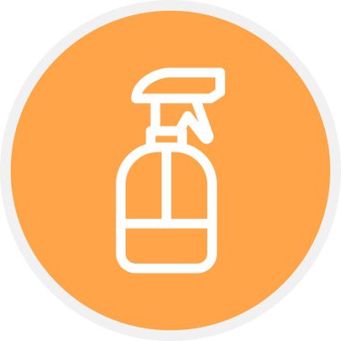 Sprey Şişe Çizgisi Çemberi Basit Simge, Vektör Resimleri