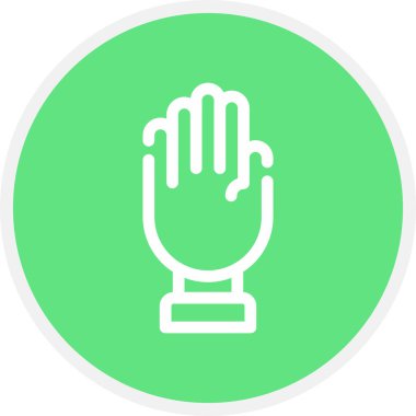 El Hattının Çemberi Basit Simge, Vektör İllüstrasyonu