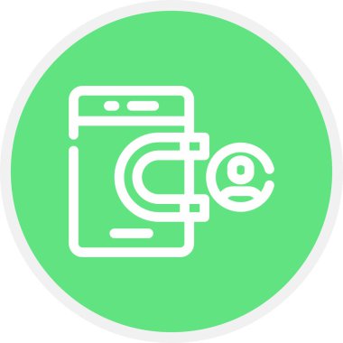 Kullanıcı Bağlantı Satırı Çemberi Basit Simge, Vektör Resimleri