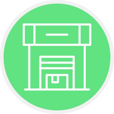 Depolama Hattı Çemberi Basit Simge, Vektör Resimleri