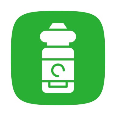 İlaç hapları ikonu beyaz arka planda yeşil vektör. vektör illüstrasyonu