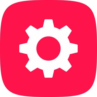 Cog Basit Simgesi, Vektör İllüstrasyonu