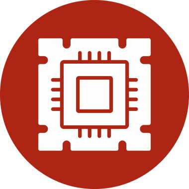 Çip simgesi vektör illüstrasyonu