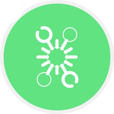 Referans Satırı Çemberi Basit Simge, Vektör İllüstrasyonu