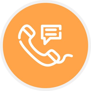 İleti Satırı Çemberi Basit Simge, Vektör İllüstrasyonu