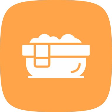 Küvet basit simgesi, vektör çizim