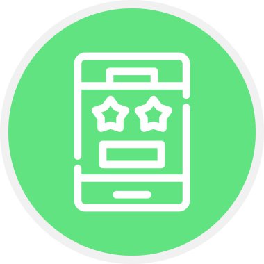 Müşteri İnceleme Satırı Çemberi Basit Simge, Vektör Resimleri