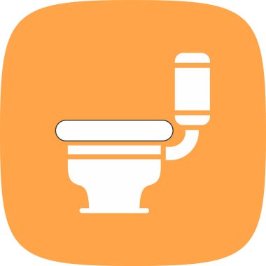 tuvalet basit simgesi, vektör çizim