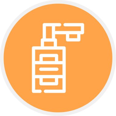 Şampuan Hattı Çemberi Basit Simge, Vektör İllüstrasyonu