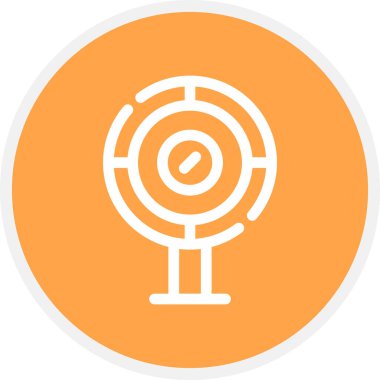 Webcam Satır Çemberi Basit Simge, Vektör İllüstrasyonu