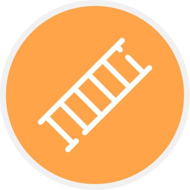 Merdiven Çizgisi Çemberi Basit Simge, Vektör İllüstrasyonu