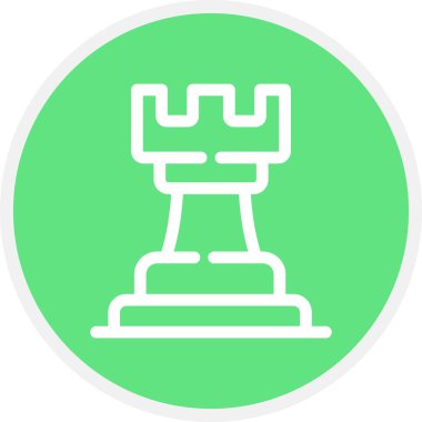 Satranç Parçası Çemberi Basit Simge, Vektör Resimleri