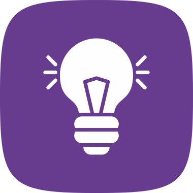 Ampul basit simgesi, vektör çizim