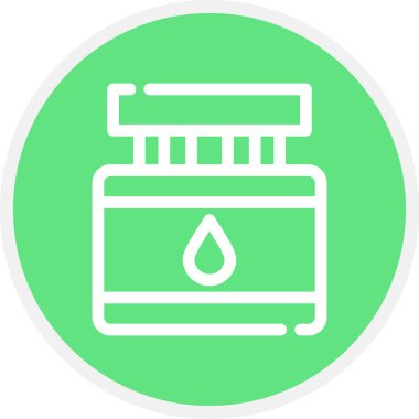 Mürekkep Satırı Çemberi Basit Simge, Vektör Resimleri