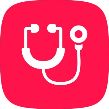 Bir steteskop simgesinin vektör çizimi