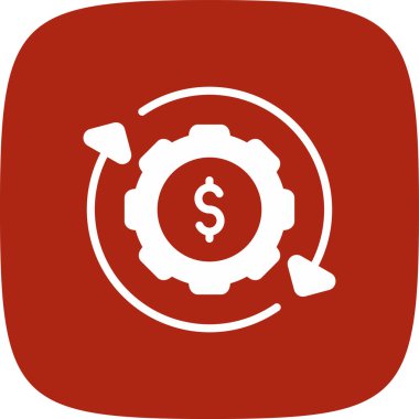 Prosedür Basit simgeye, vektör illüstrasyonuna mal olur