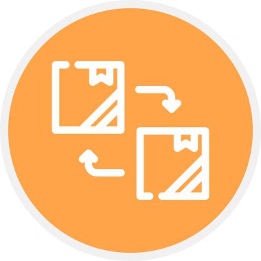 Değiştirme Çizgisi Çemberi Basit Simge, Vektör İllüstrasyonu