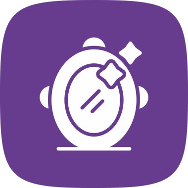 Sihirli Ayna Simgesi Basit, Vektör İllüstrasyonu