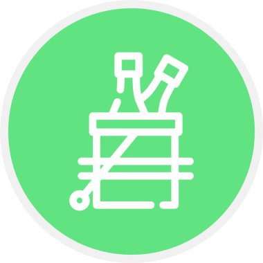 Şampanya Hattı Çemberi Basit Simge, Vektör İllüzyonu