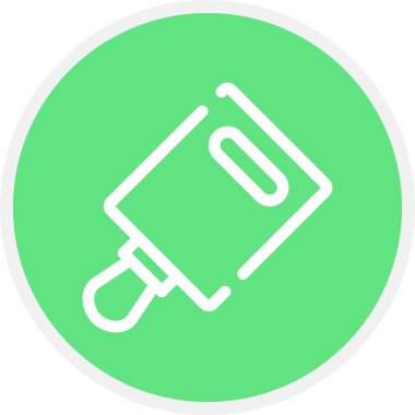 Tahta Satırı Kesme Çemberi Basit Simge, Vektör İllüstrasyonu