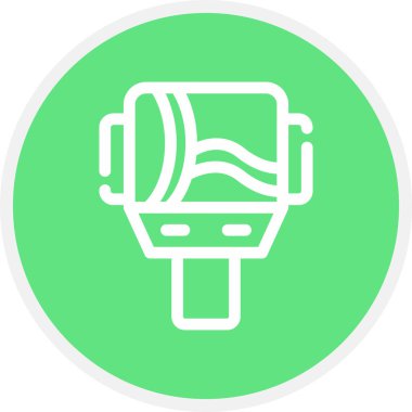 Termal Görüntü Çizgisi Çemberi Basit Simge, Vektör Resimleri