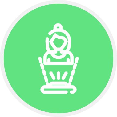 Hologram Satır Çemberi Basit Simge, Vektör Resimleri