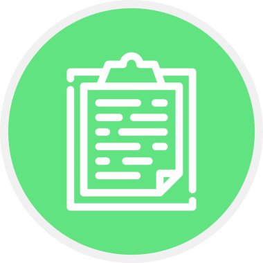 Satır Çemberi Basit Simgesi, Vektör İllüstrasyonu