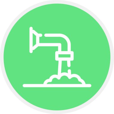 Atık Su Hattı Çemberi Basit Simge, Vektör Resimleri