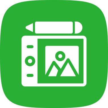 Kalem Tableti Basit Simge, Vektör İllüstrasyonu