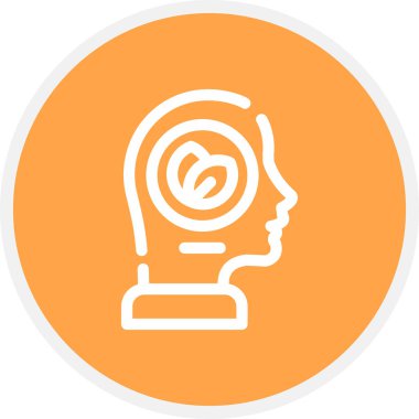 Doğal Satır Çemberi Basit Simge, Vektör İllüstrasyonu